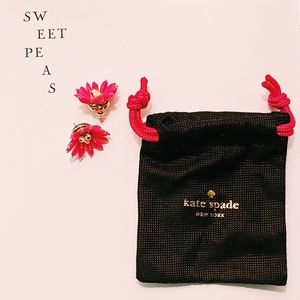 Kate Spade Hot Pink Pearl Floral Post Earring